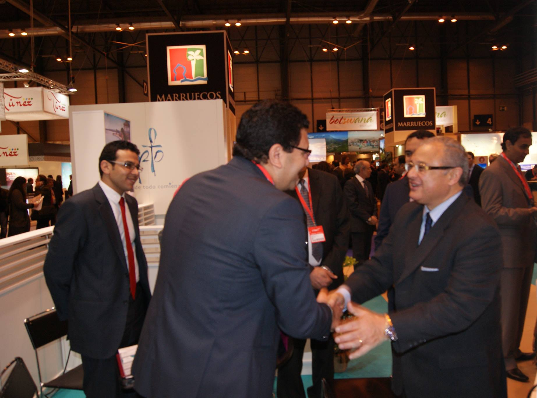Nilers Tours CEO welcoming his excellency The Tourism Minister of Egypt during (FITUR)International Tourism Trade Fair of Madrid